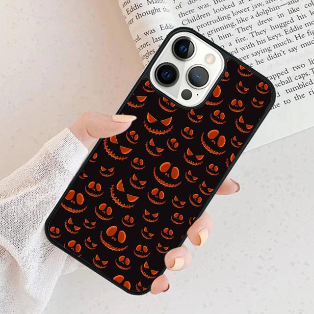 Halloween Pumpkin Horror Phone Case For iPhone 17 Air 16 pro max 15 14 plus 12 13 Soft Bumper Shell Cover coque