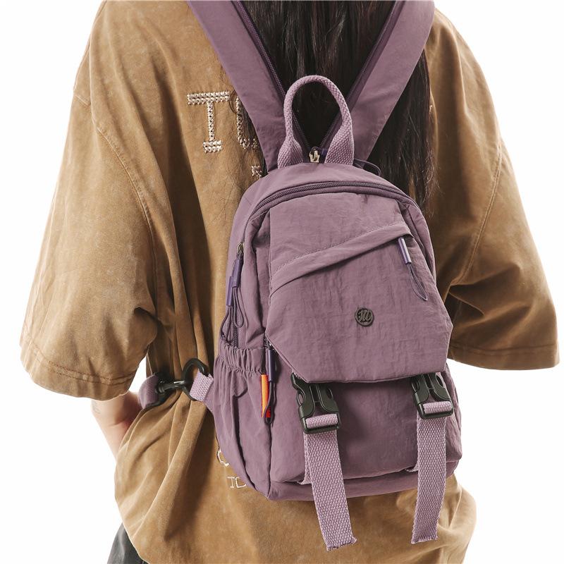 Damen Nylon Kleiner Rucksack Multifunktionale Brusttasche
