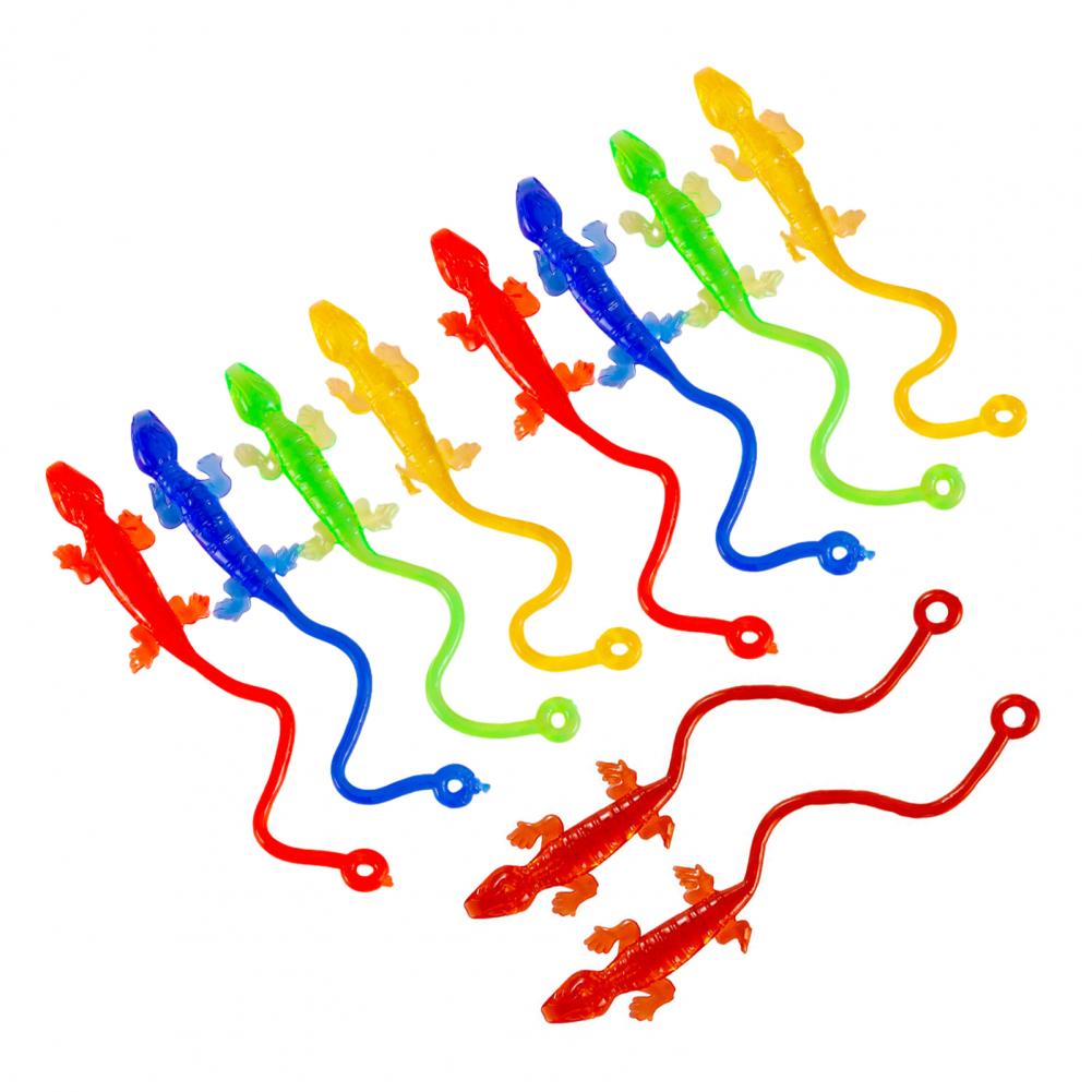 

Stress Reliever Toy 10Pcs Sticky Gecko Toys Mini Colorful Stress Relief Fidget Stretchers Anxiety Relief Party Favors For Kids