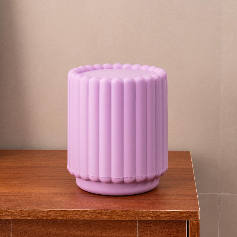 New 2026 Mini Desk Trash Can with Press Open Lid, Large Mouth Sunflower Design Household Waste Bin