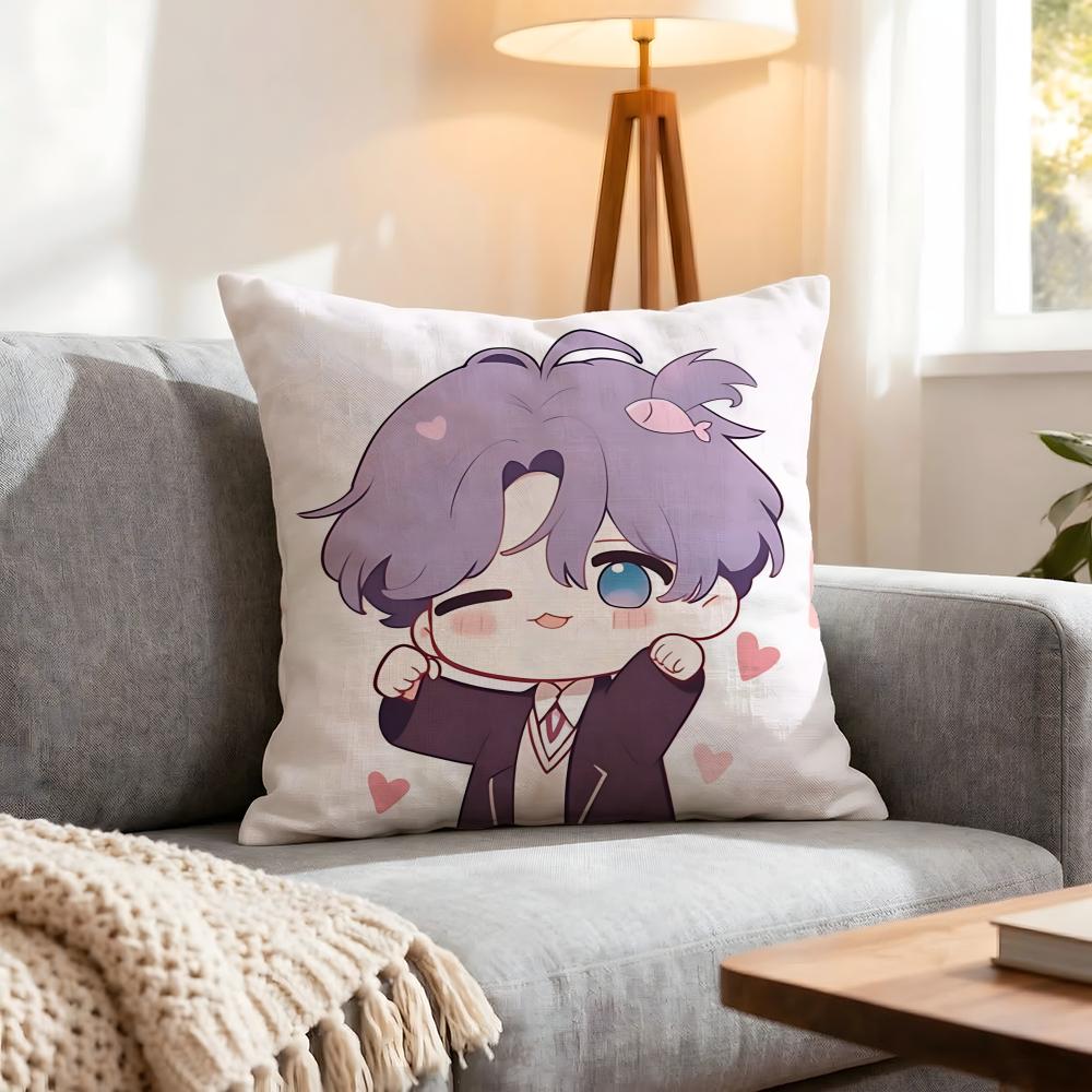Game Love And Deepspace Cushion Cover 1Pcs Decorative Covers Soft Cushion Case For Sofa Couch Decor 40X40 45X45 Pillowcases