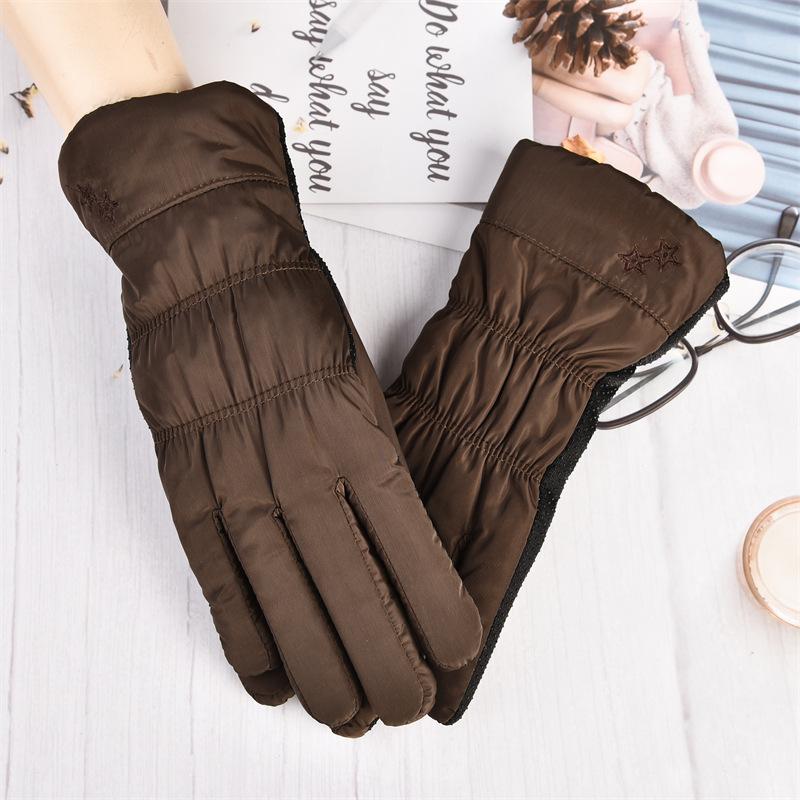 Warm gloves autumn and winter women's gloves cold-resistant outdoor riding velvet ski gloves stall mode electric vehicle