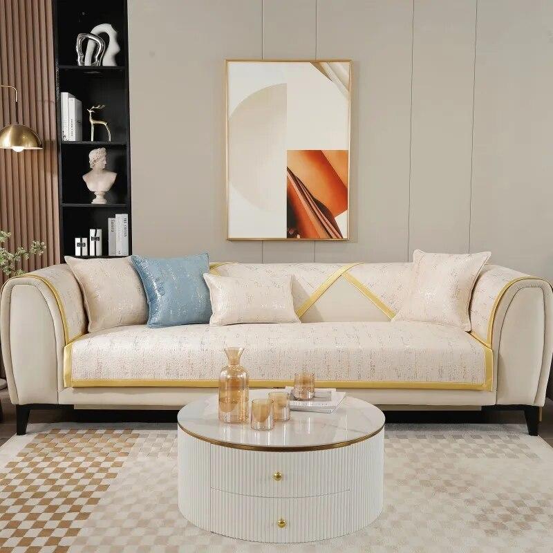 Four Seasons Universal Sofa Cover Luxury Corner Couch Towel Anti Slip Slipcovers Furniture Protector for Living Room