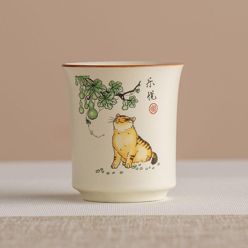 Ru kiln master cup, high-end personal ceramic tea cup, Kung Fu tea cup, business holiday souvenir