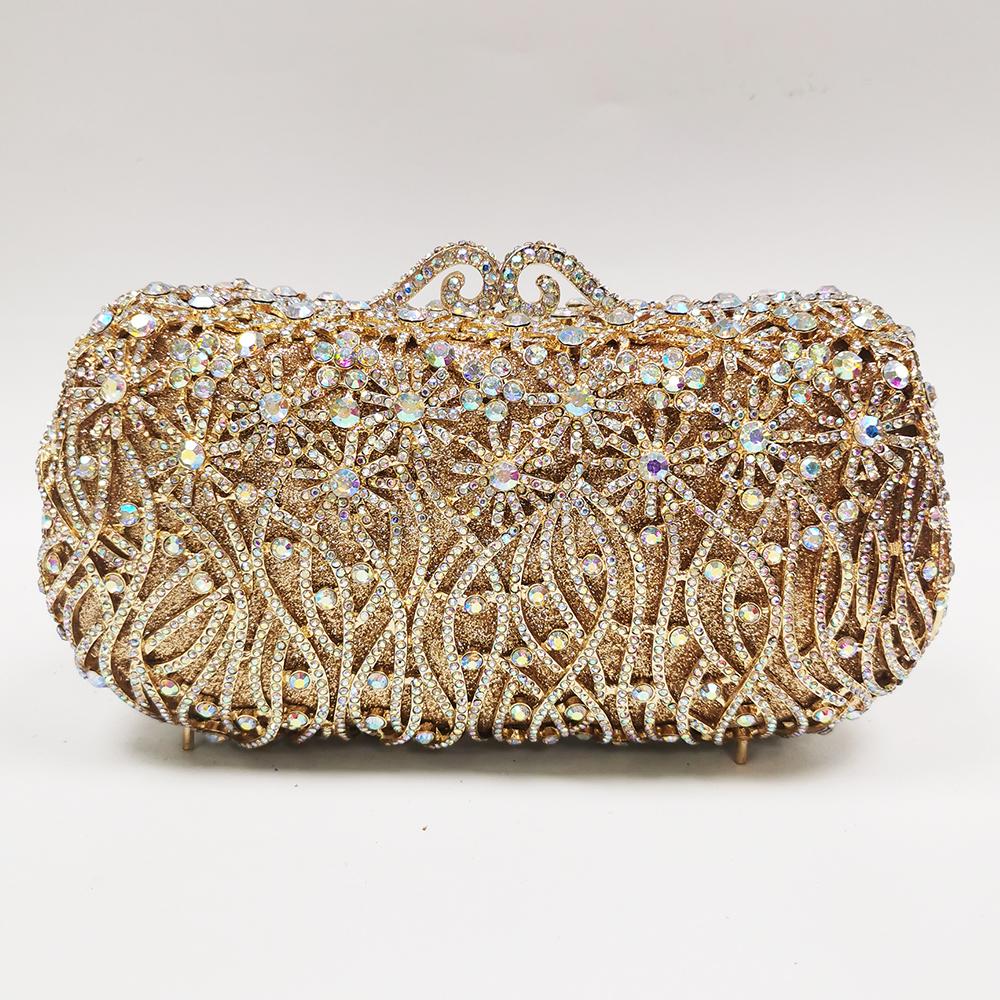 Women Rhinestone Evening Bag Green/Blue/Pink/Red Crystal Wedding Purses Bridal Prom Clutches Diamond Party Formal Handbags