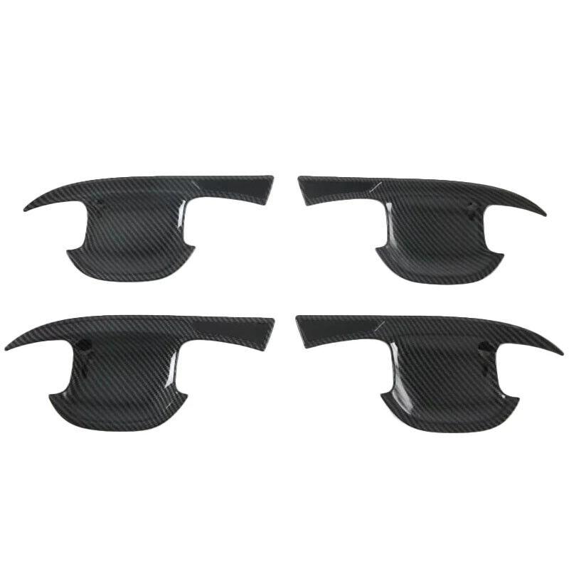 Car Decoration Door Bowl Handle Cover For Kia Sorento MQ4 - Carbon Fiber Chrome Silver Cars Accessories Exterior Styling
