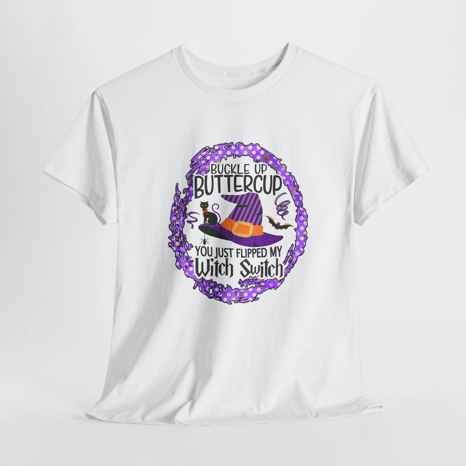 

Buckle Up ButterCup Halloween Witch T-Shirt | Enchanting & Mystical Witchy L