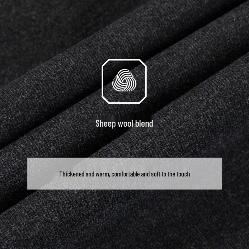 MONTAGUT Men's Wool Blend Warm Straight Leg Casual Pants