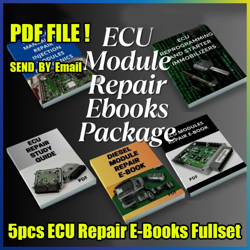 5 st ECU-reparation E-böcker Fullständig studieguide PDF-fil ECU-moduler Omprogrammeringskurs för verkstad Bil Lastbil Diagnostiskt hjälpmedel