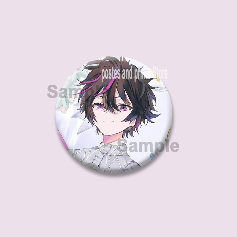 Cartoon Game Merold Kurode Hallritt Brooch Anime Fragaria Memories Lapel Pins Plastic Round Badge for Bag Hat Jewelry XMAS Gifts