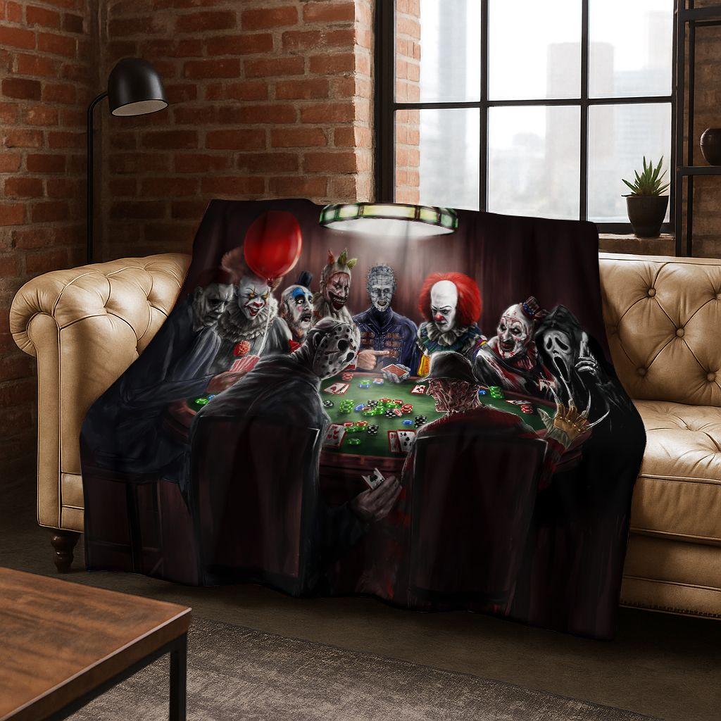Manta de Franela de Personajes de Terror S-Grito Cara de Fantasma, Manta Suave Acogedora para Hogar Dormitorio Cama Sofá Cubierta de Picnic Regalo para Niños