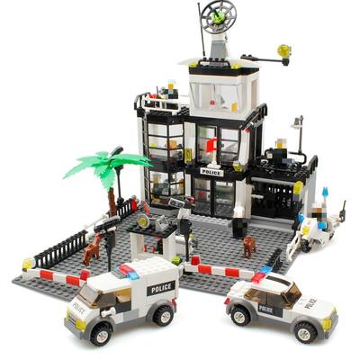 Police Station KAZI 6725 Toy City Building Blocks DIY Prison Figures Enlighten Bricks Blocks Toy For Kids