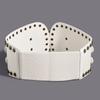 Spicy Girl Rivet Belt PU Leather Elastic Cummerbunds Vintage Wide Waistband  Ladies