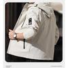Men's Hooded Windbreaker Jacket Lightweight  Zipper Pockets Casual Outdoor Coat