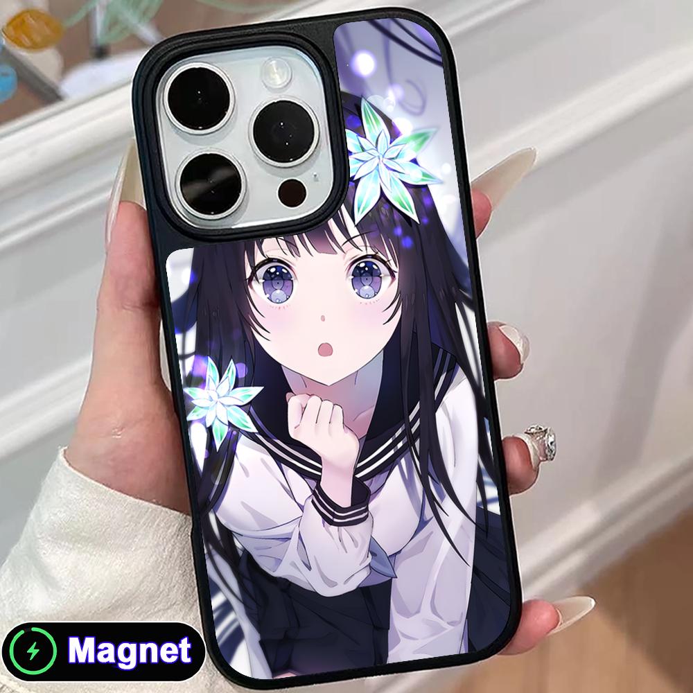 Hyouka Chitanda Matte Surface Magsafe Mobile Phone Case for iPhone 17 16 15 14 13 12 11 Air Pro Max Plus Colorful Cover