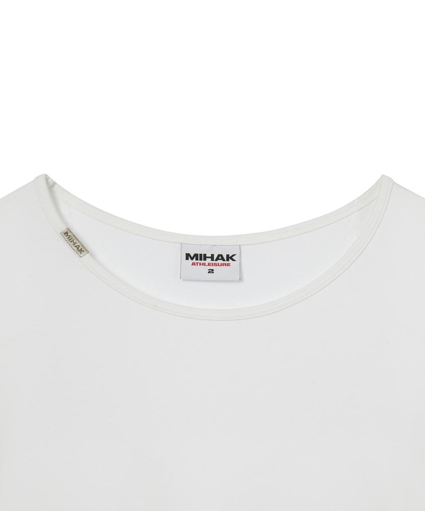 Mihag Metal Clip U-Neck T-Shirt (White)