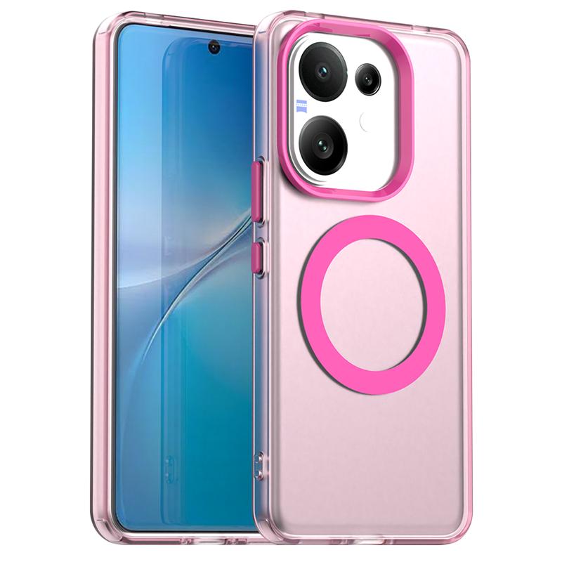 Transparente Hülle für Vivo V60 Hülle für Vivo V60 5G Magnetische Adsorption Kabelloses Laden Rückseite für Vivo V60 Hülle 6,77 Zoll