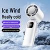 Portable Leafless Mini Fan with Semiconductor Cooling and Ice Pack