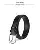 2023 Women's Genuine Leather Black Pin Buckle Wide Belt for Jeans