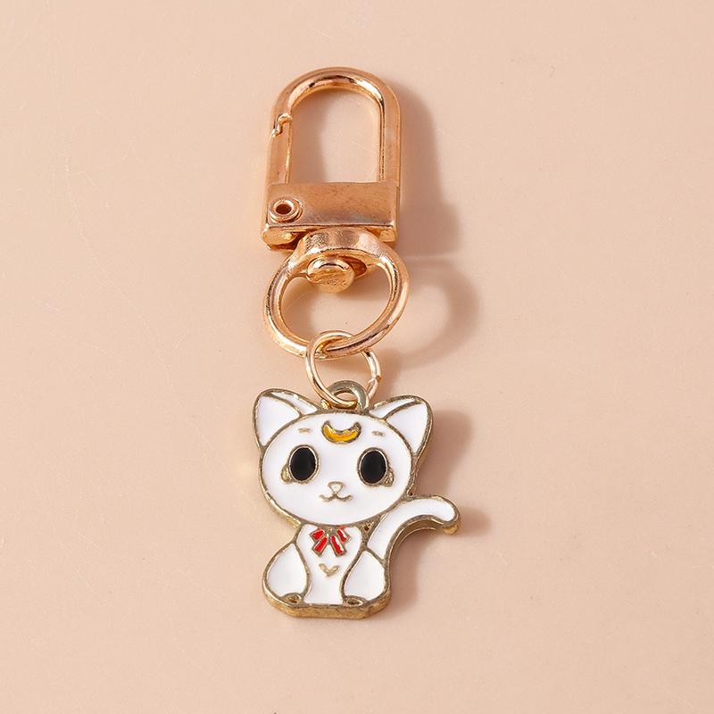 Aihua Cute Enamel Puppy Cats Keychain for Women Girls BFF Bestfriends Handbag Pendant Birthday Jewelry Gifts