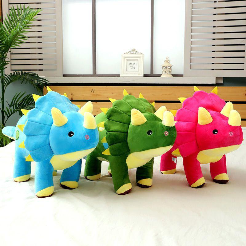 Toy Dinosaur Plush Triceratops Animal Pillow Kids Boys Collection Birthday Gift