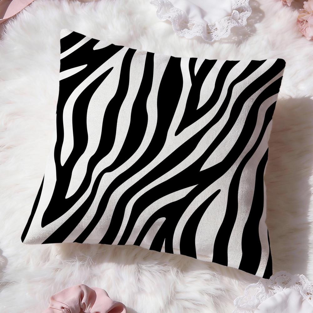 Zebra-Textur Kissenbezug Premium-Komfort Wendbare Kissenhülle Zwei-in-Eins-Design für Jeden Raum Auto-Innenraum