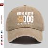 pc LIFE IS BETTER with A DOG Letter Print Baseball Cap Casual Style Decorative Hat Comfortable and Lightweight Sun Hat Adj