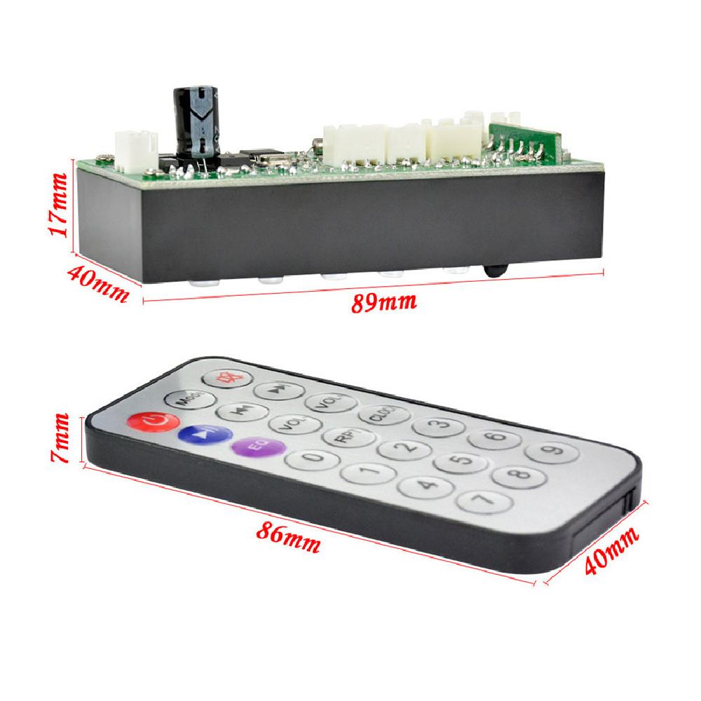 1X Bluetooth Stereo Mp3 Decoder Board Fm Usb+1X Ultra-Thin 21-Key Remote Control