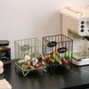 Iron Coffee Pod Holder Large Capacity Coffee Capsule Holder Coffee Creamer Container Square Shape Pod Storage Cup
