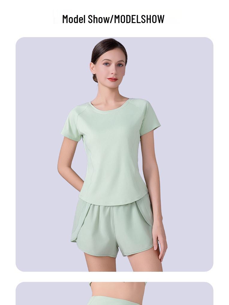 Women's Quick-Dry High-Waist 2-in-1 Sports Shorts for Running & Yoga