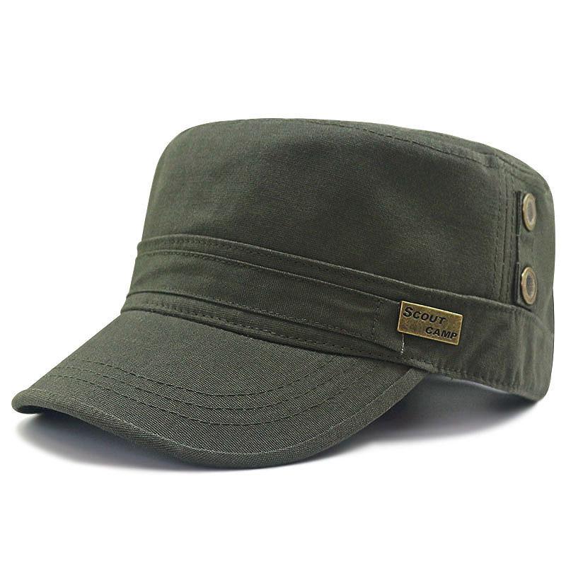 Flat top hat men's spring and autumn large men's hat canvas fashion autumn and winter duck tongue baseball cap