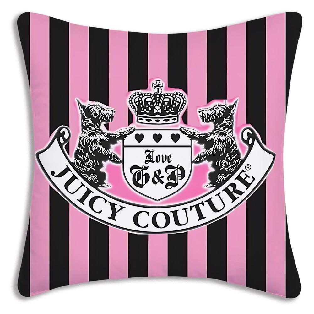 Fashion J-Juicys Pink C-Couture Pillow Covers Cartoon Sofa Decorative Home Double-sided Printing Short Plush Cute Cushion Cover