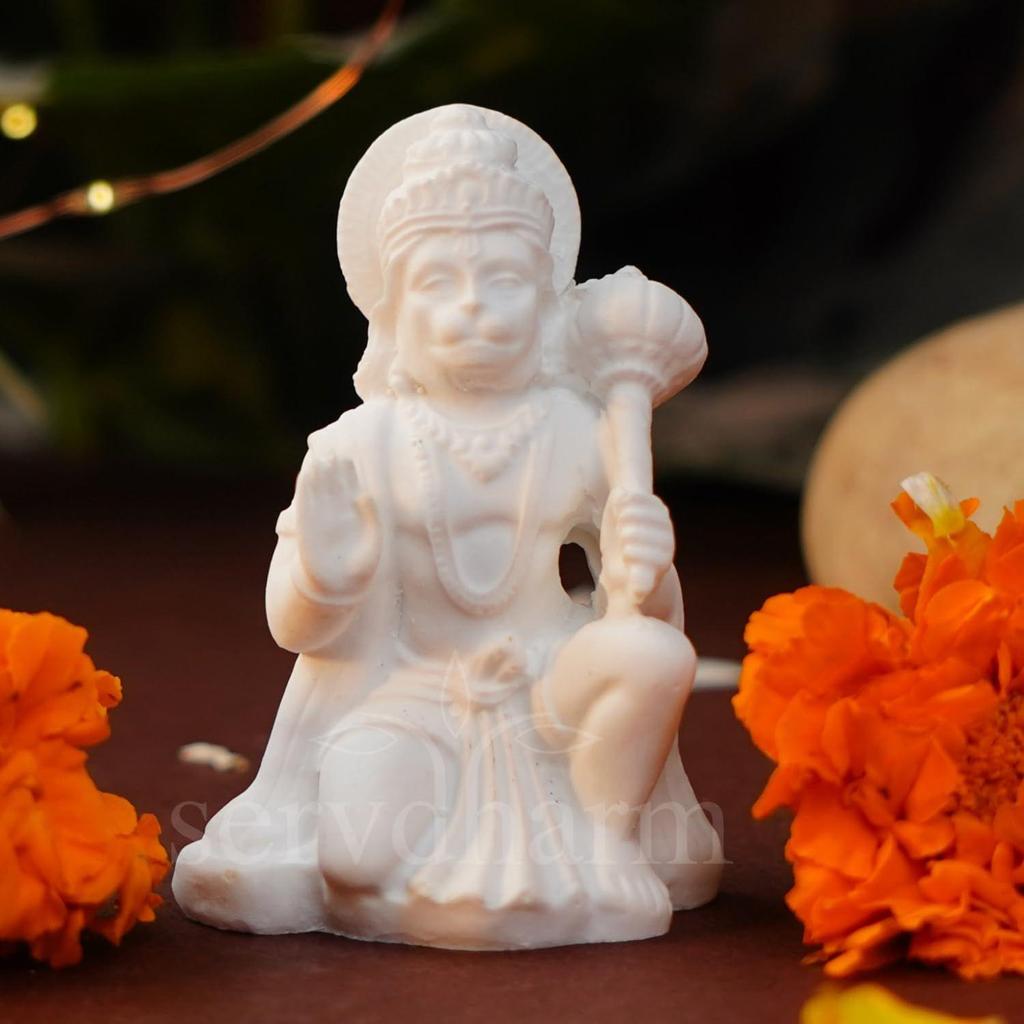Hanuman Ji Murti for Home Decor & Pooja| Hanuman Idols for Car Dashboard, Pooja Room, Home Decor, Office Desk |