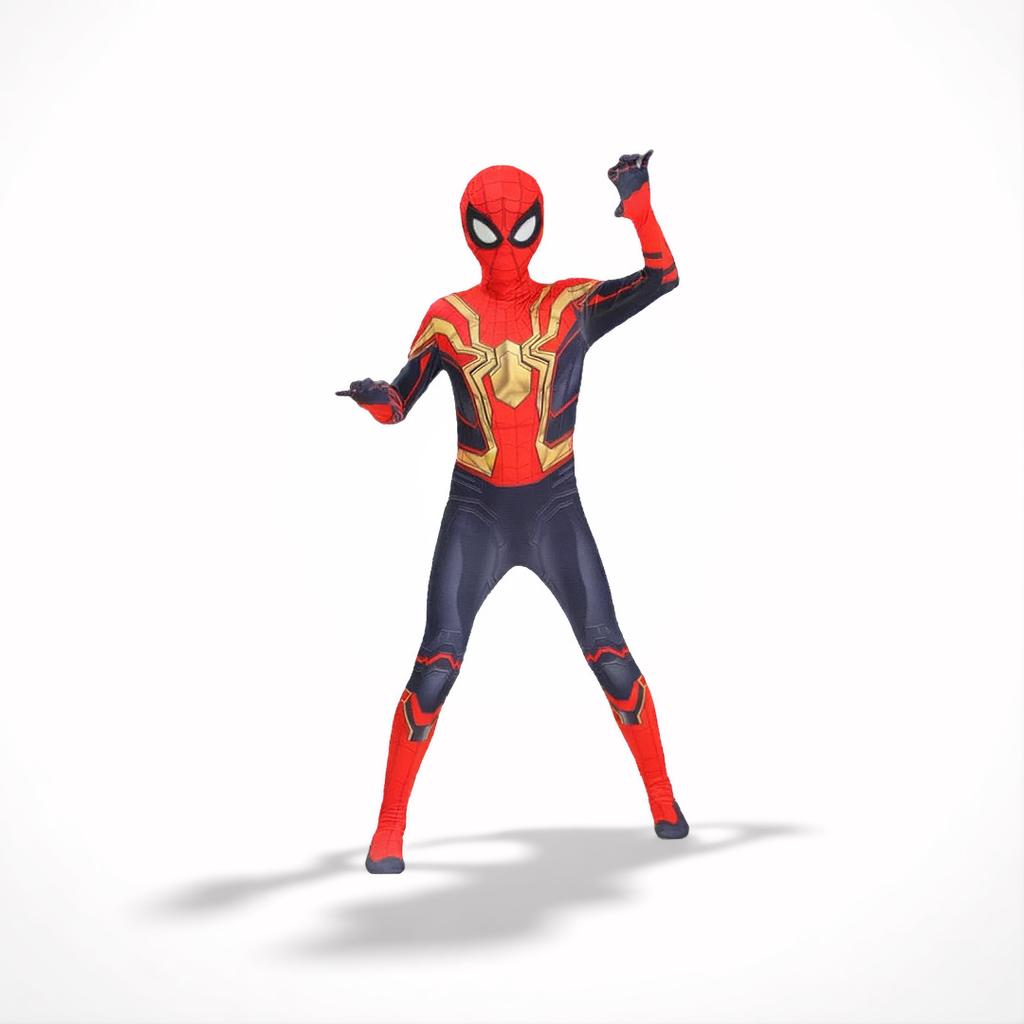 Halloweenový Spider-Man overal Zlatý No Way Home Cosplay kostým Děti Dospělí Hraní rolí