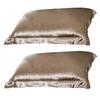 Silk Pillow Case Luxurious Ice Silk Pillow Covers Plain Color Soft Smooth Home Decor