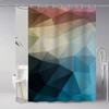 Geometry Color Shower Curtain, Bathroom Decorative Shower Curtain, Waterproof Shower Curtain With Hooks