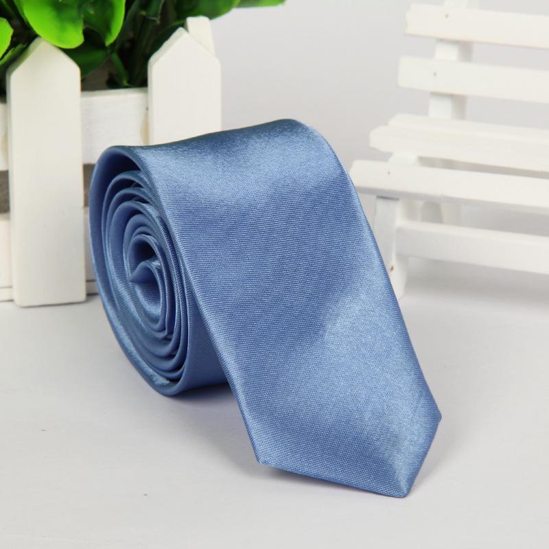Casual Korean Style Narrow 5cm Solid Color Tie for Men