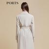 PORTS Women's Long-Sleeve Mid-Length Trench Coat