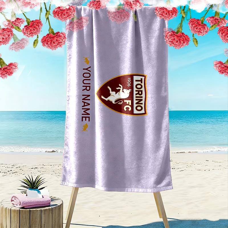 Toalla de Playa con Estampado del Torino FC, Toalla Grande Suave de Secado Rápido para Playa, Camping, Natación
