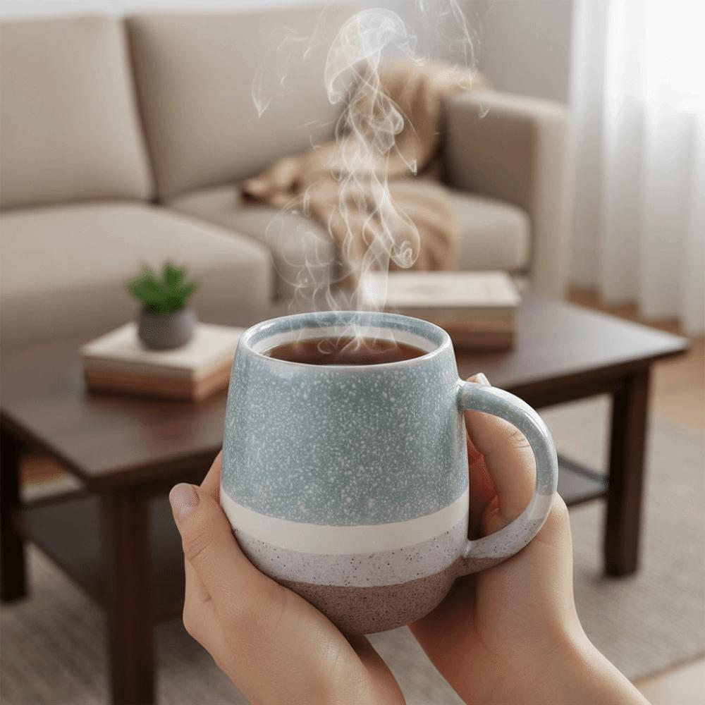 Ceramic Kiln-changed Tea Mug Nordic Style Milk Mug Household Tea Separation Cup  Office