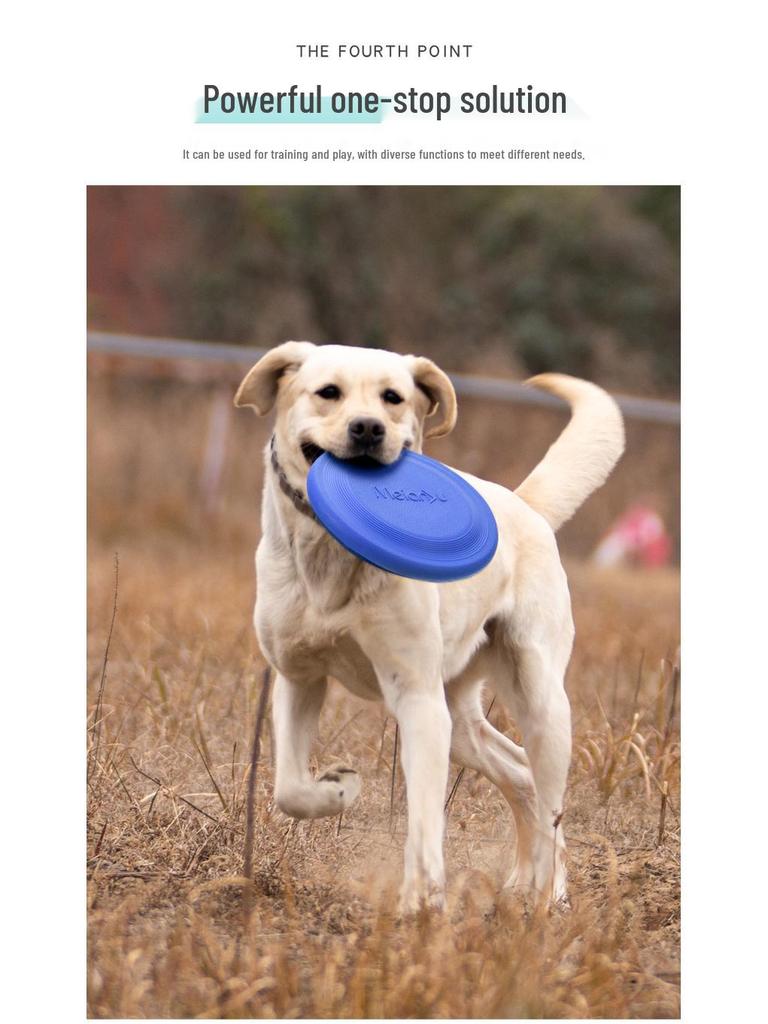 Frisbee Suave TPR Resistente a Mordiscos Meianju - Juguete Flotante Interactivo para Mascotas