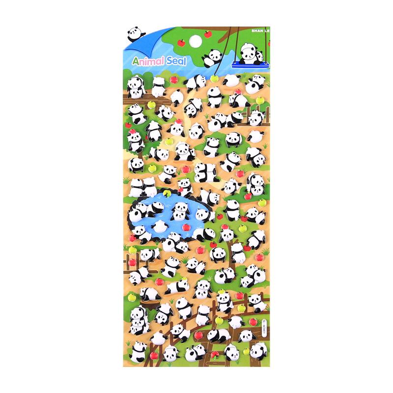 Self Adhesive 3D Mini Animal Stickers Set Kawaii Cat Panda Penguin Dog for Children Reward Craft Sticker Album Decor