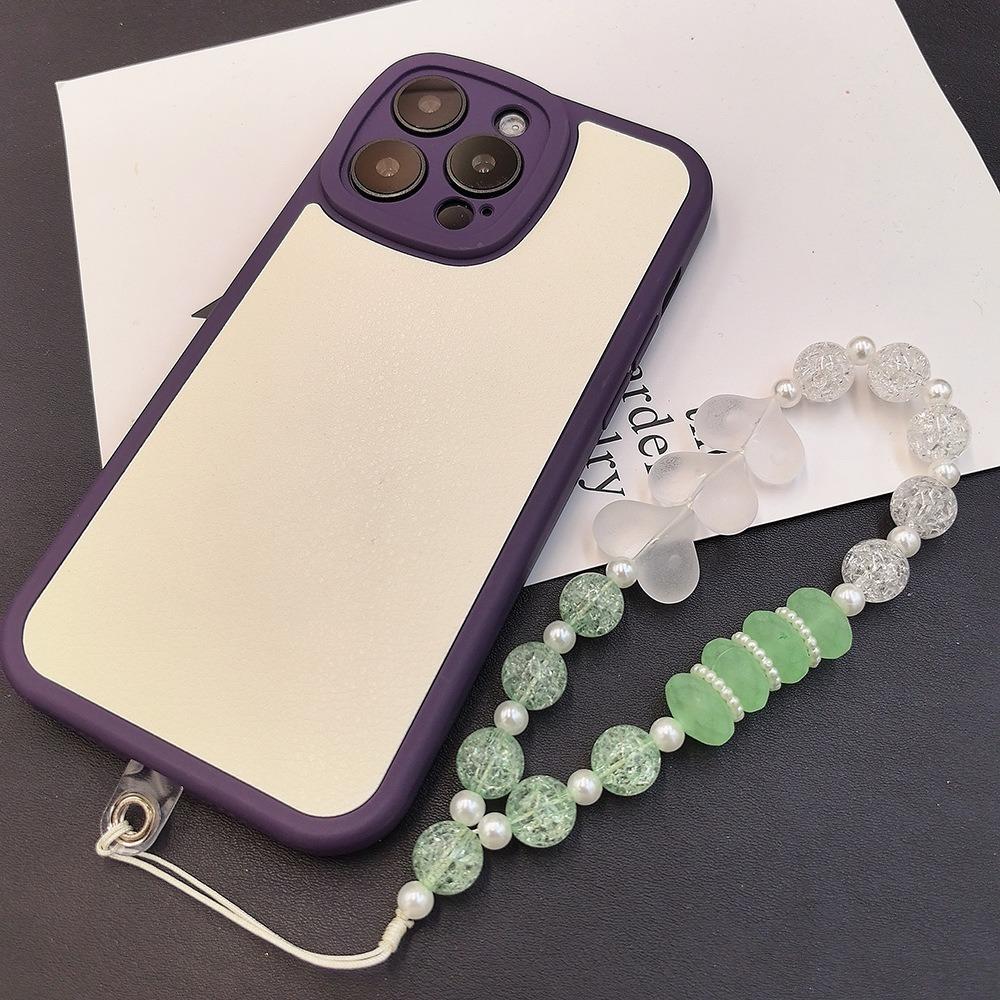 New For Mobile Phone Chain Hand Frosted Heart Shaped Beaded Bracelet High End And Versatile Camera Lanyard Chain Keychain Bag