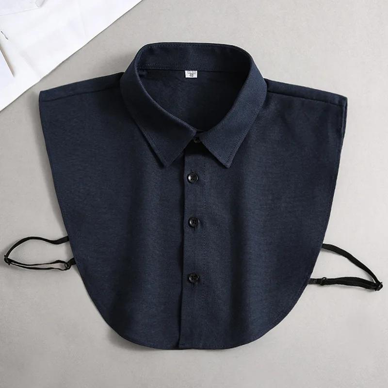 Oxford Textile Cotton Fake Collar for Men Unisex Versatile Spring Summer Fashion Business Collar Inside Office Work Fake Shirt