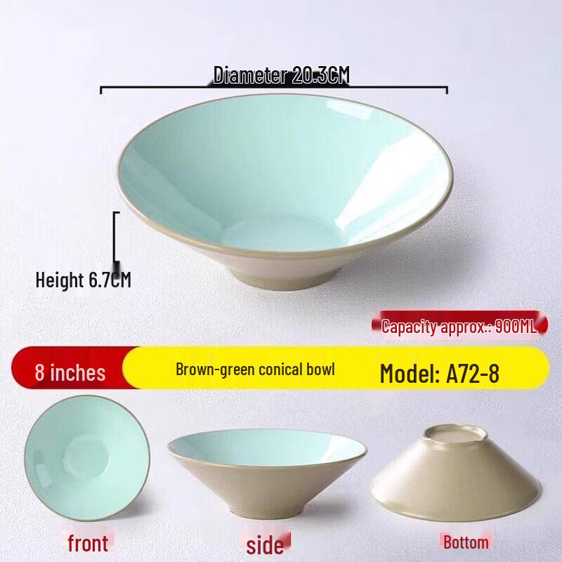 

Durable Melamine Noodle & Rice Bowls (10-Pack)