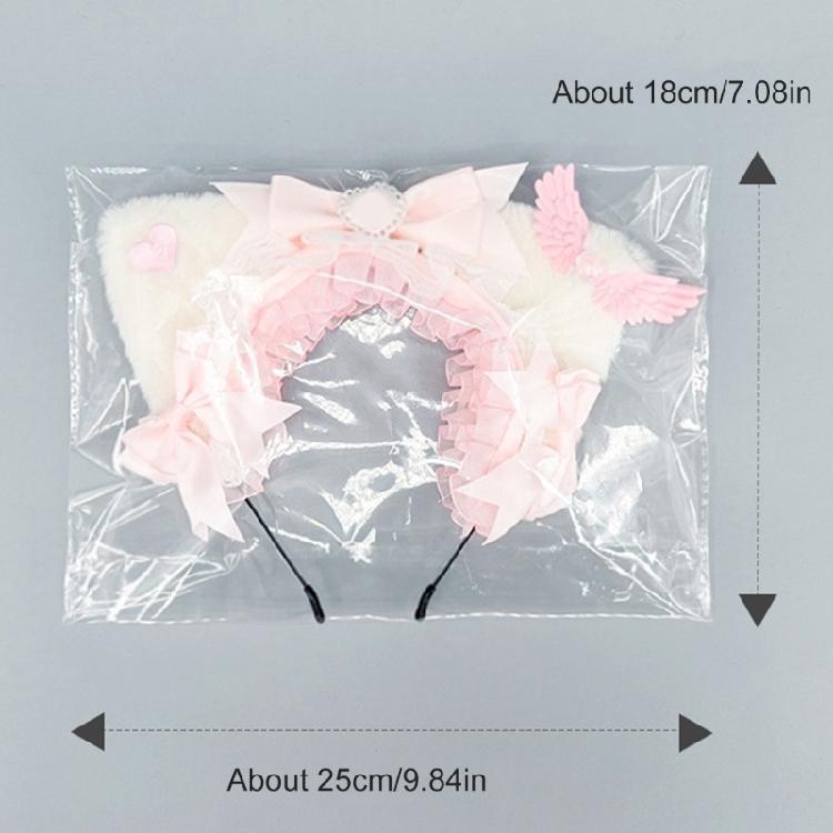 Kitten Anime Headpiece for Party Stage Birthday Face Wash Hairbands Stage Cats Ear Wing Headwear Photo Props