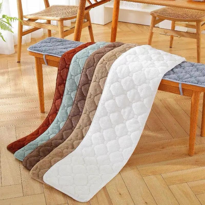 Massives, langes Bankkissen aus Plüsch, Mahagoni-Bankkissen, verdicktes, individuelles Sitzkissen aus Holz für Sofas und Stühle für den Winter