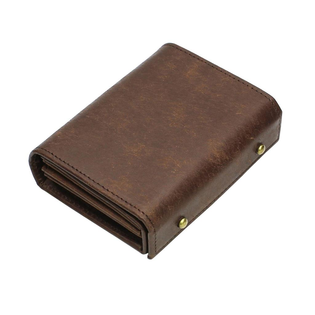Bifold Genuine Pueblo Made in with Coin Compact and Free Card and Bill Perfect Gift Free [Mimikawa] Men's Wallet, Leather, Japan, Purse, Lightweight,