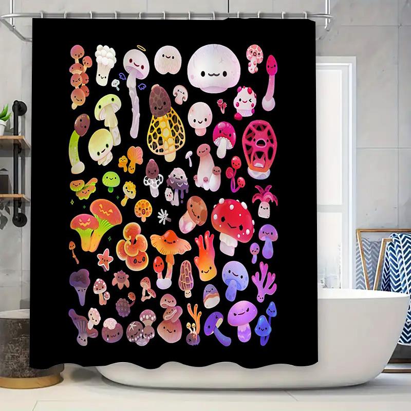 

Bathroom Shower Curtain Floral Vintage Farmhouse Rustic Botanical Washable Decor W60H190(CM)-1 Pcs