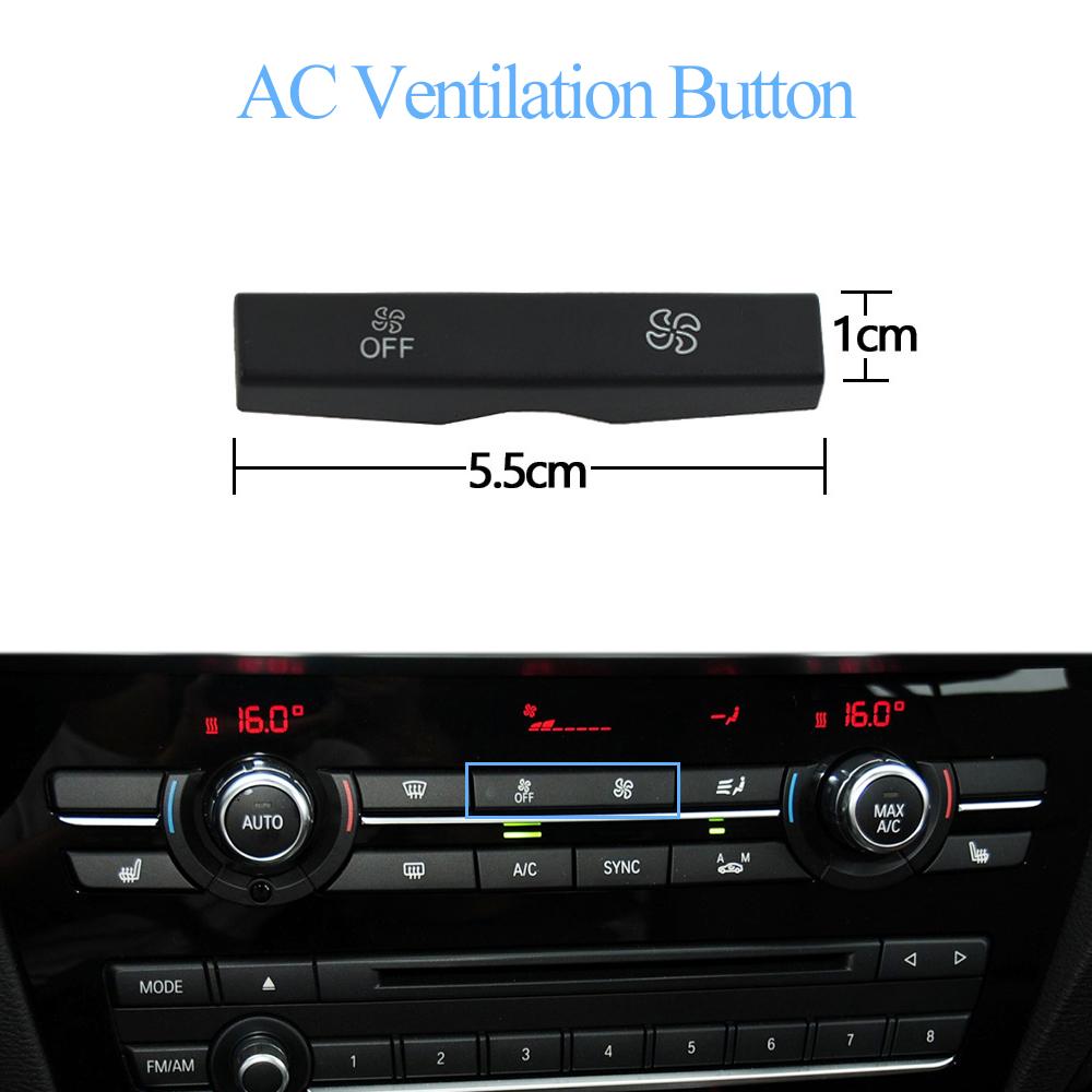 Dashboard Car Air Conditioning AC Button Venlitation Key Cap Repair Kit Replacement For BMW X3 F25 2014-2017 X4 F26 2013-2018